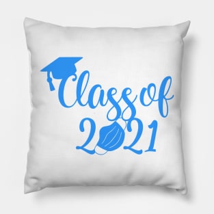 class of 2021 blue Pillow