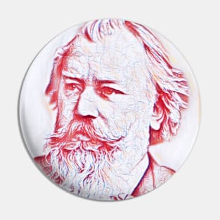 Johannes Brahms Portrait | Johannes Brahms Artwork | Line Art Pin