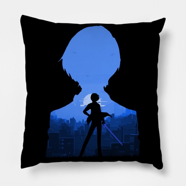 Persona 3 - Makoto Yuki *Negative Illusion* Pillow by MyRetroArt