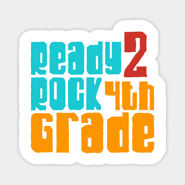 Ready to rock 4th grade Magnet by Ombre Dreams