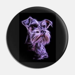 Schnauzer Cute Portrait Loft and Spiritual Style Pin