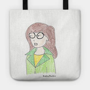 Daria (white background) Tote