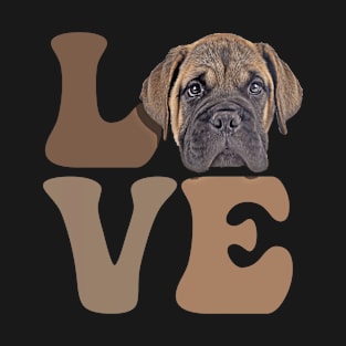 Bullmastiff Dog LOVE T-Shirt