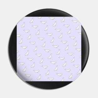 Beluga Whale pattern Pin