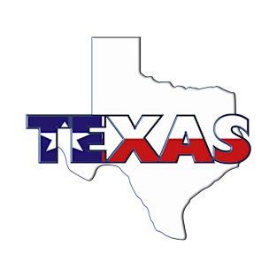 Texas Colored State Letters T-Shirt