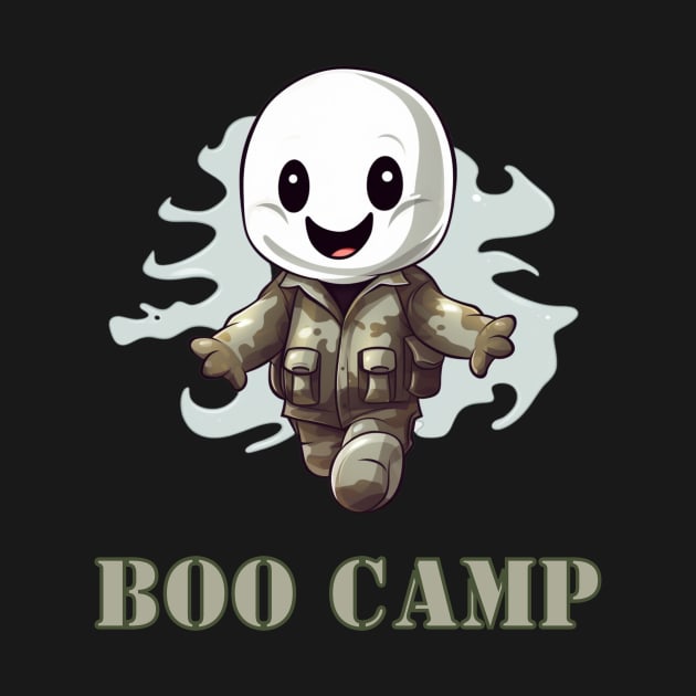 Boo Camp Ghost Halloween Army Funny Meme by WearablePSA