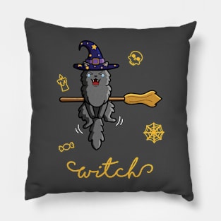 Witch Cat Pillow