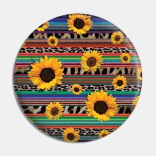 Serape Sunflower Pin