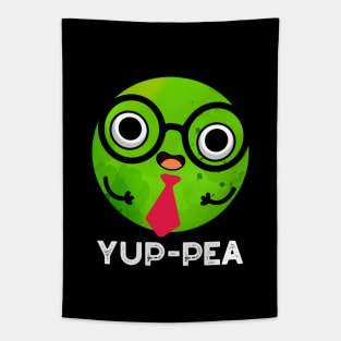 Yup-pea Funny Yuppie Veggie Pea Pun Tapestry