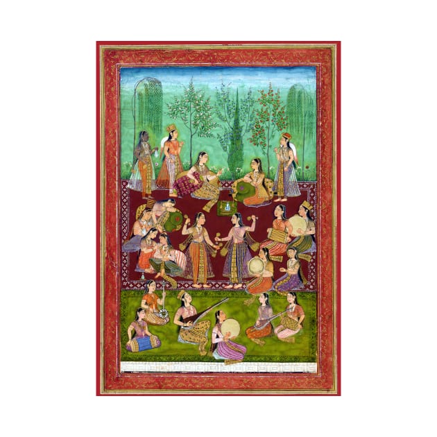 Women Dance & Play Musical Instruments In A Garden 1907 Mughal India by rocketshipretro