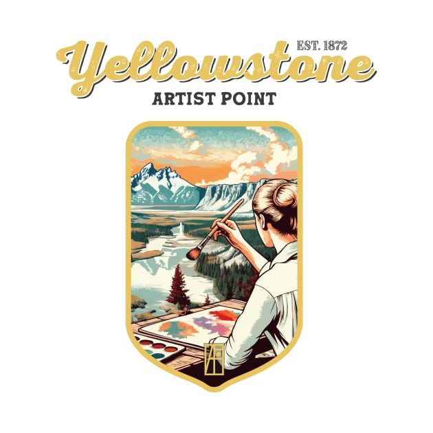 USA - NATIONAL PARK - YELLOWSTONE - Yellowstone Artists Point -34 by ArtProjectShop