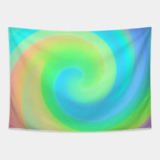 Spiral Rainbow Cute Abstract Tapestry