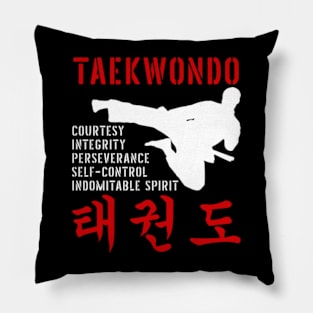 Taekwondo Tenets Martial Arts Pillow