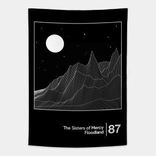 The Sisters Of Mercy - Floodland / Minimalist Style Graphic Artwork Design Tapestry