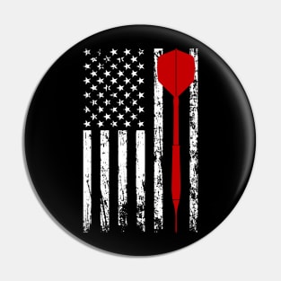 Darts Player USA Flag America Pin