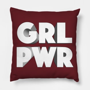 GRL PWR Girl Power Logo Design Pillow