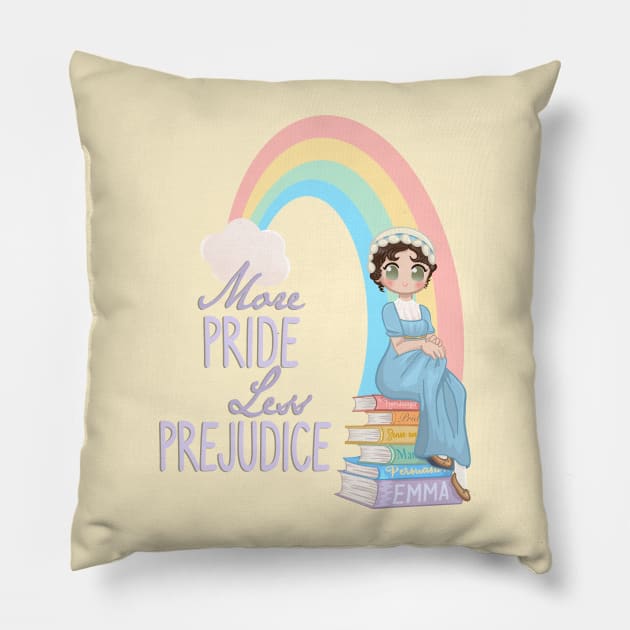 Jane Austen’s Pride KAWAII (2023) Pillow by DuniathComics