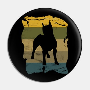 Amstaff Distressed Vintage Retro Silhouette Pin