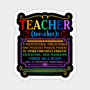 Teacher Definition Funny Teaching School Teacher Magnet