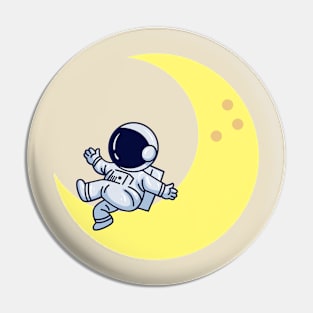 Astronaut On The Moon Pin