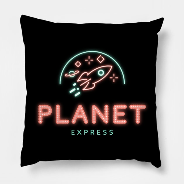 Planet Express Pillow by Expanse Collective