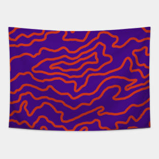 Drip Pattern - Vampire Purple Tapestry