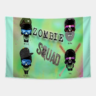 Zombie Squad GREEN Tapestry Tapestry