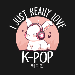 i just really love k-pop cute rabbit kpop T-Shirt