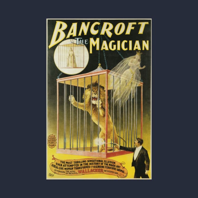 Vintage Magic Poster Art, Frederick Bancroft, the Magician by MasterpieceCafe