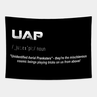 UAP funny definition. UNIDENTIFIED ANOMALOUS AERIAL PHENOMENON Tapestry