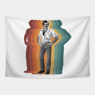 Tom Selleck Vintage Rainbow Tapestry