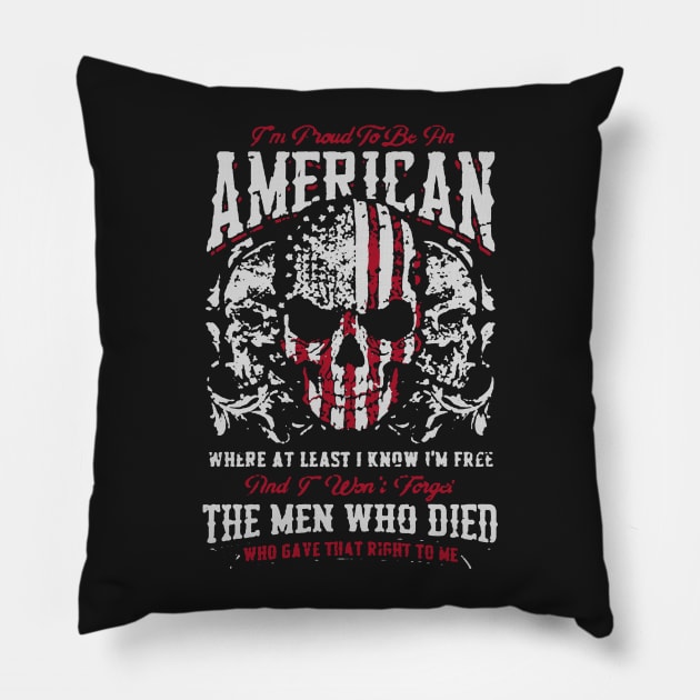 Proud To Be An American Pillow by babettenoella