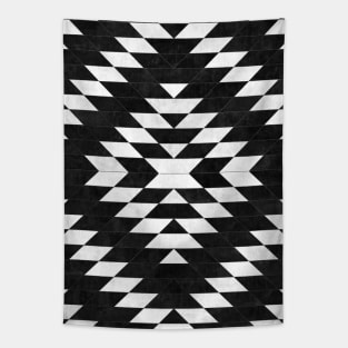 Urban Tribal Pattern No.14 - Aztec - Black Concrete Tapestry