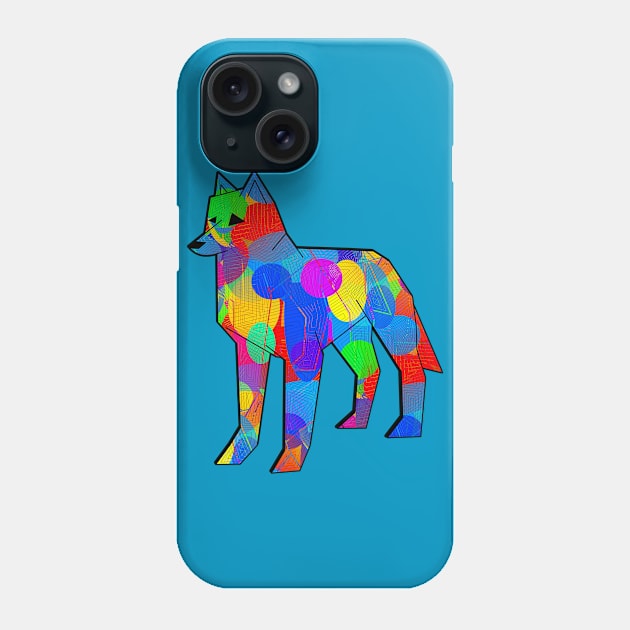 Colorful Wolf Phone Case by Shrenk