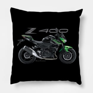 Kawasaki Z400 18 black/green, sl Pillow