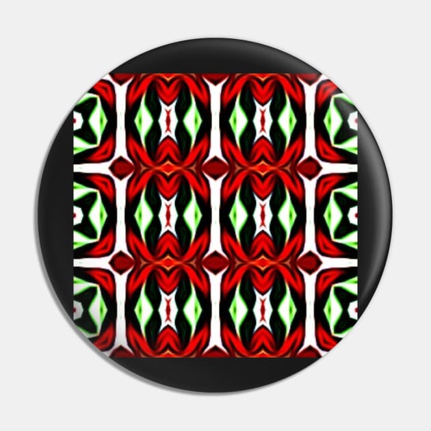 Red and Green Christmas Pattern Number 17 Pin by BubbleMench