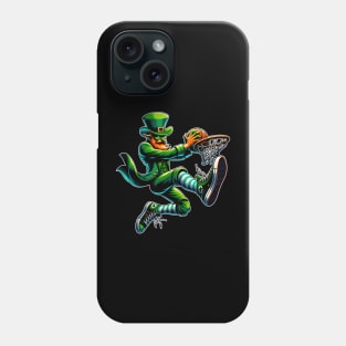 St Patrick's Day Leprechaun Irish Basketball Player Slam Dunk Phone Case