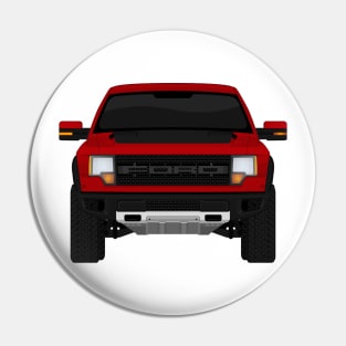 Raptor ruby red +hood decal Pin