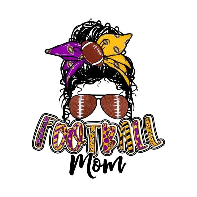 Football Mom Purple And Gold by Wonder man 