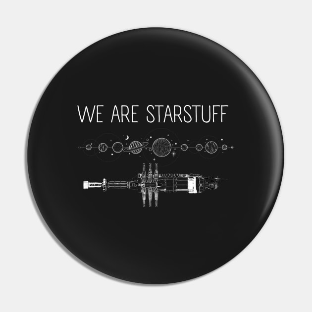 We Are Starstuff - Solar System - Black - Sci-Fi Pin by Fenay-Designs