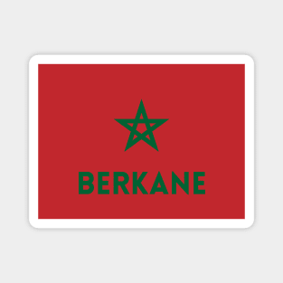 Berkane City in Moroccan Flag Magnet