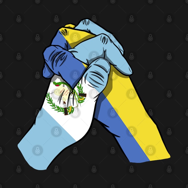 Guatemala and Ukraine Flags Holding Hands Ukraine Guatemala Roots by BramCrye