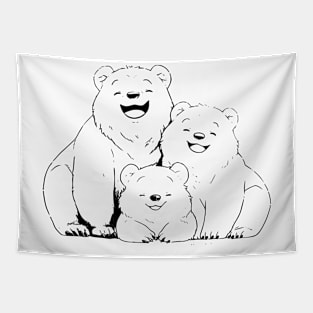 Beary Cute Family Tapestry