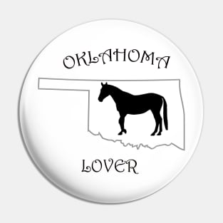 Oklahoma Horse Lover Gift Pin