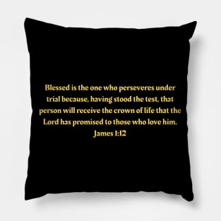 Bible Verse James 1:12 Pillow