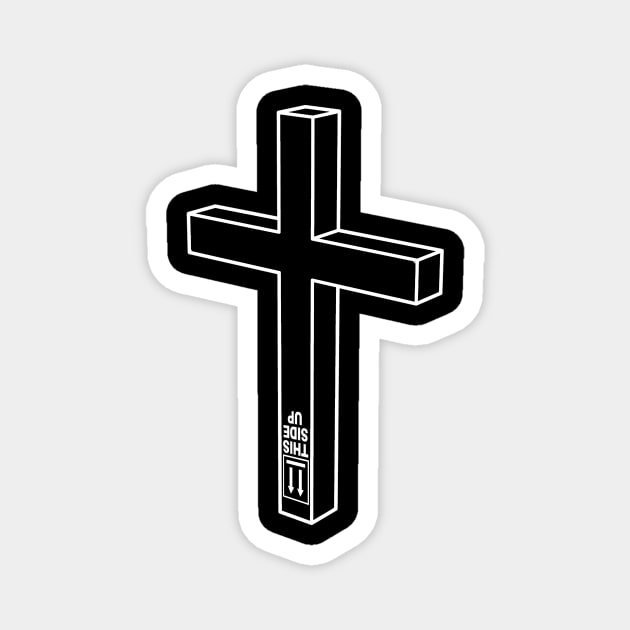 Upside Down Upside Down Cross Magnet by In Memorium