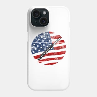 Piccolo USA Flag Piccoloist Woodwind Musician 4th July Phone Case