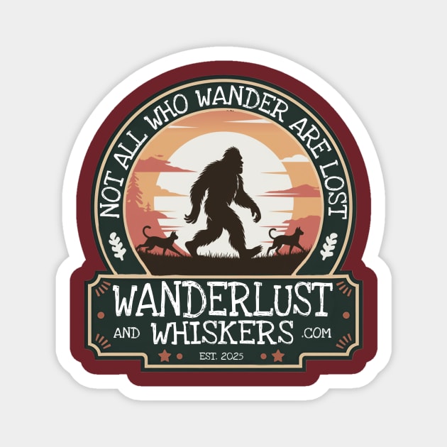 Wanderlust and Whiskers Magnet by Pete the Cat Guy