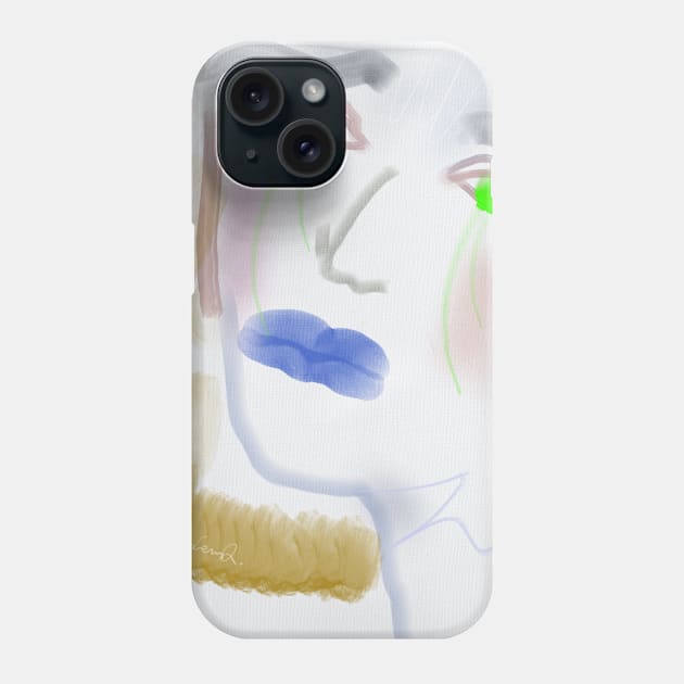 Tears Emerald, digital watercolor and oil painting Phone Case by s.lenart