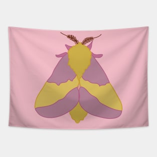 Pink Aesthetic Moth by Courtney Graben Tapestry